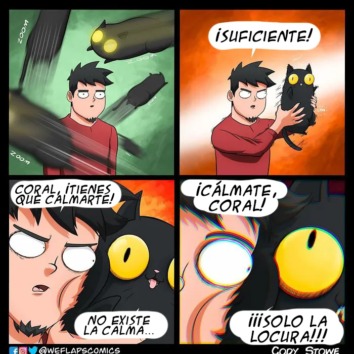 15 Divertidos cómics que ilustran la realidad de vivir con un gato