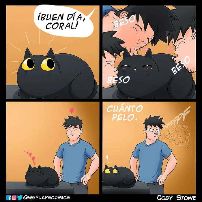 15 Divertidos cómics que ilustran la realidad de vivir con un gato