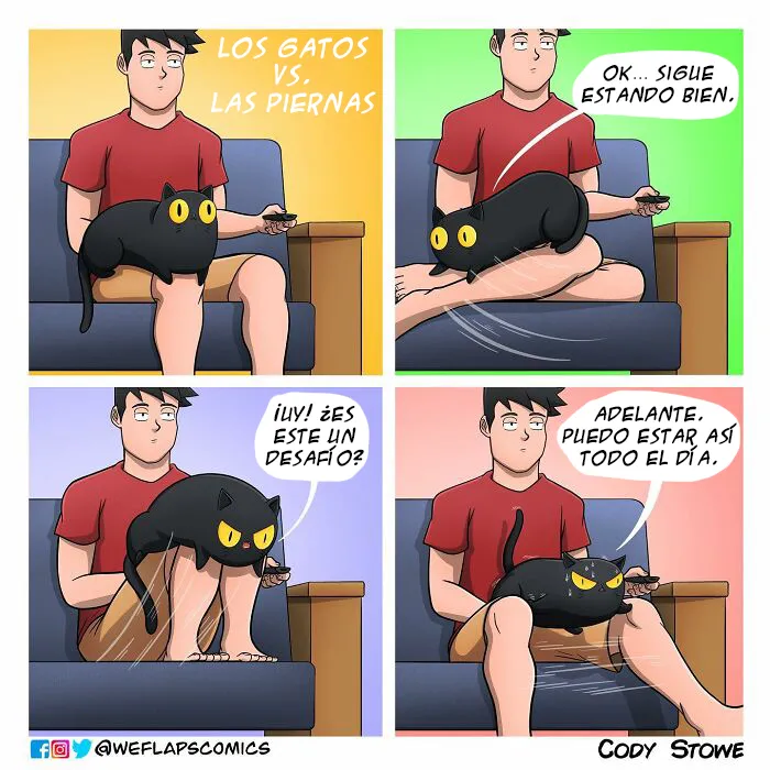 15 Divertidos cómics que ilustran la realidad de vivir con un gato
