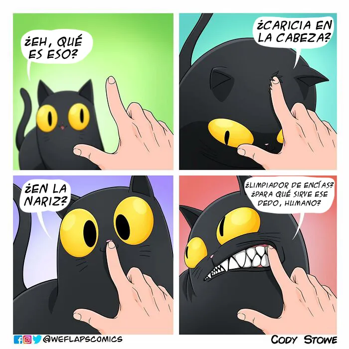 15 Divertidos cómics que ilustran la realidad de vivir con un gato