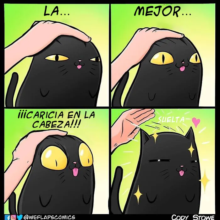 15 Divertidos cómics que ilustran la realidad de vivir con un gato