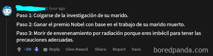 Hablando sobre Marie Curie