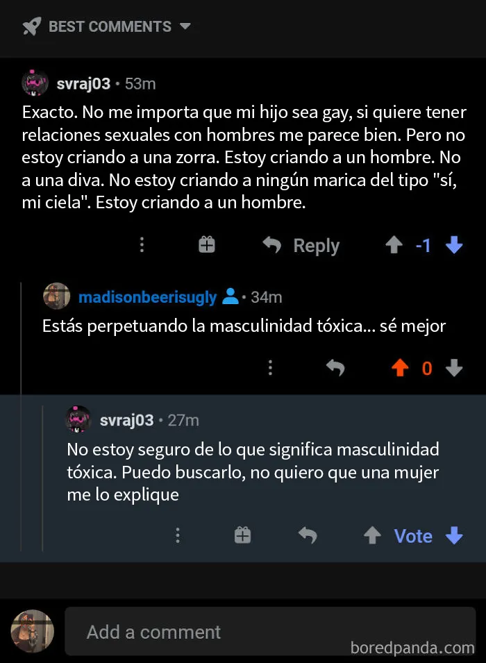 ¿Un hombre femenino? Qué horror