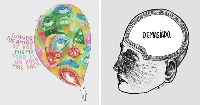 Este dibujante argentino mezcla el surrealismo con los sentimientos en sus ilustraciones