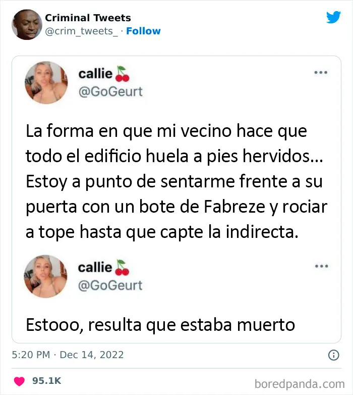 20 Tuits "criminales" que inevitablemente te harán reír aunque no debas