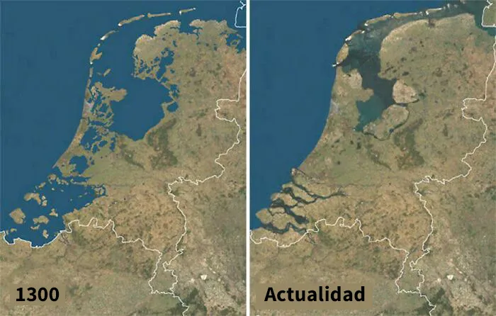 Tierras ganadas al mar en Países Bajos  
