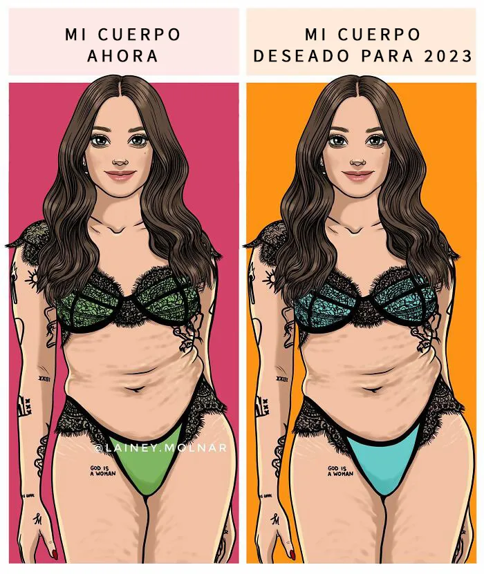 15 Nuevos y honestos cómics que muestran las presiones sufridas por las mujeres, por Lainey Molnar