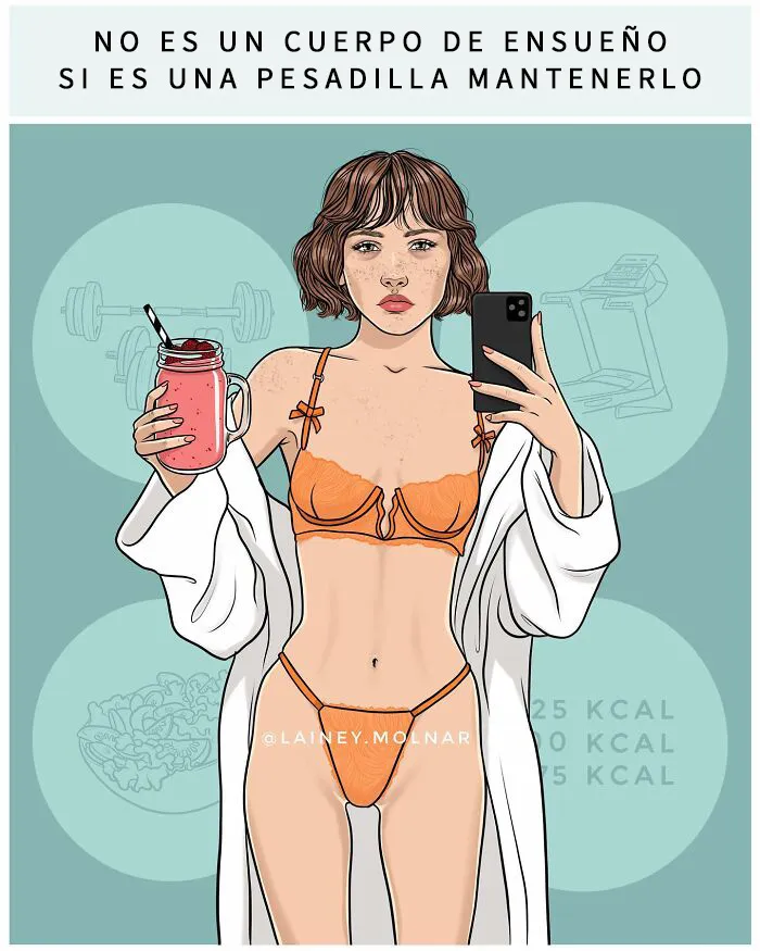 15 Nuevos y honestos cómics que muestran las presiones sufridas por las mujeres, por Lainey Molnar