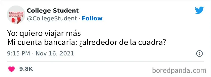 20 Tuits divertidos de personas que están sin blanca y se ríen a pesar de todo