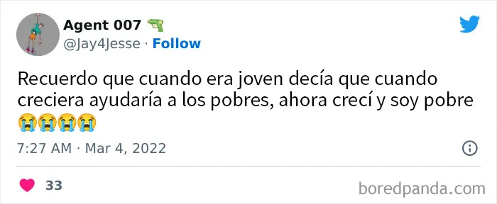 20 Tuits divertidos de personas que están sin blanca y se ríen a pesar de todo