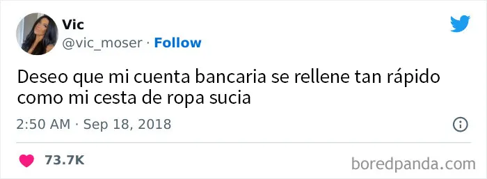 20 Tuits divertidos de personas que están sin blanca y se ríen a pesar de todo