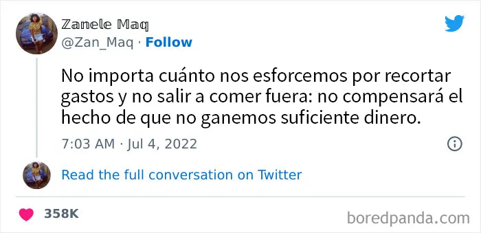 20 Tuits divertidos de personas que están sin blanca y se ríen a pesar de todo