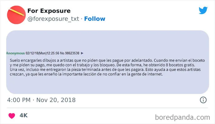 20 Frustrantes ejemplos de esas personas que ofrecen “visibilidad y publicidad” a cambio de un trabajo