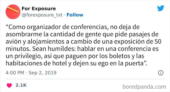 20 Frustrantes ejemplos de esas personas que ofrecen “visibilidad y publicidad” a cambio de un trabajo