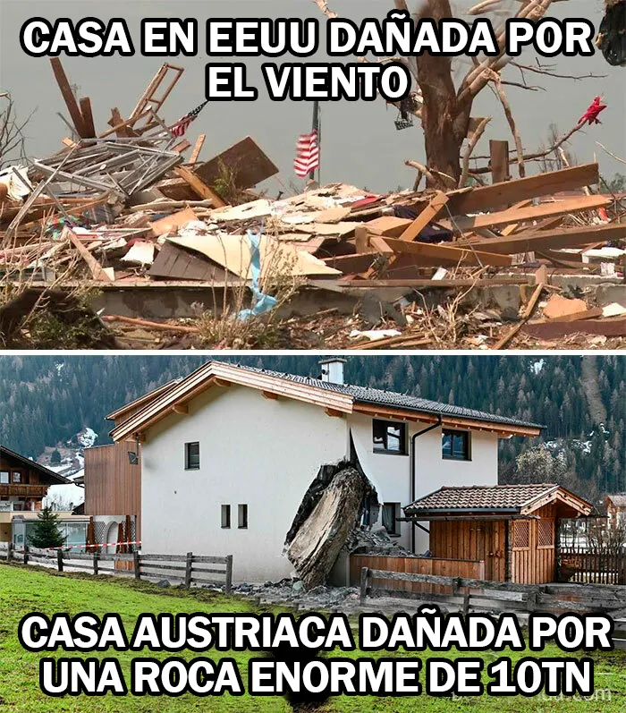 El común de los europeos vs los estadounidense que no conciben una casa que no esté hecha de paneles de yeso y serrín