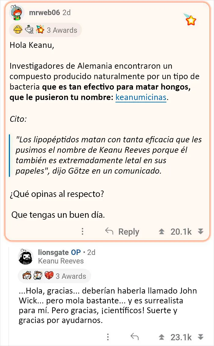 Keanu Reeves se ofreció a responder a los fans y aquí tienes 20 de las mejores preguntas