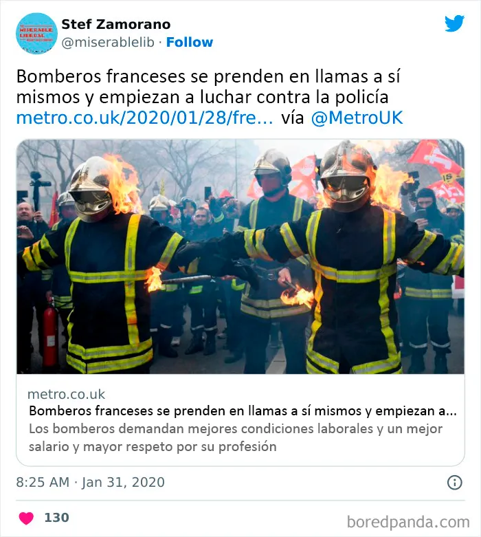 La última locura de manifestación francesa