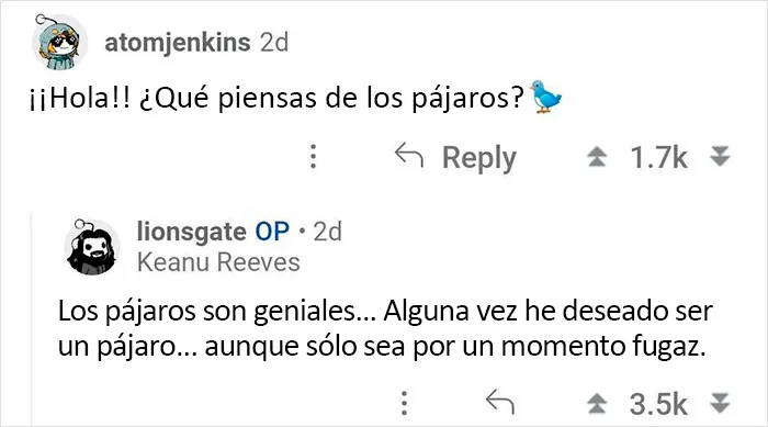Keanu Reeves se ofreció a responder a los fans y aquí tienes 20 de las mejores preguntas