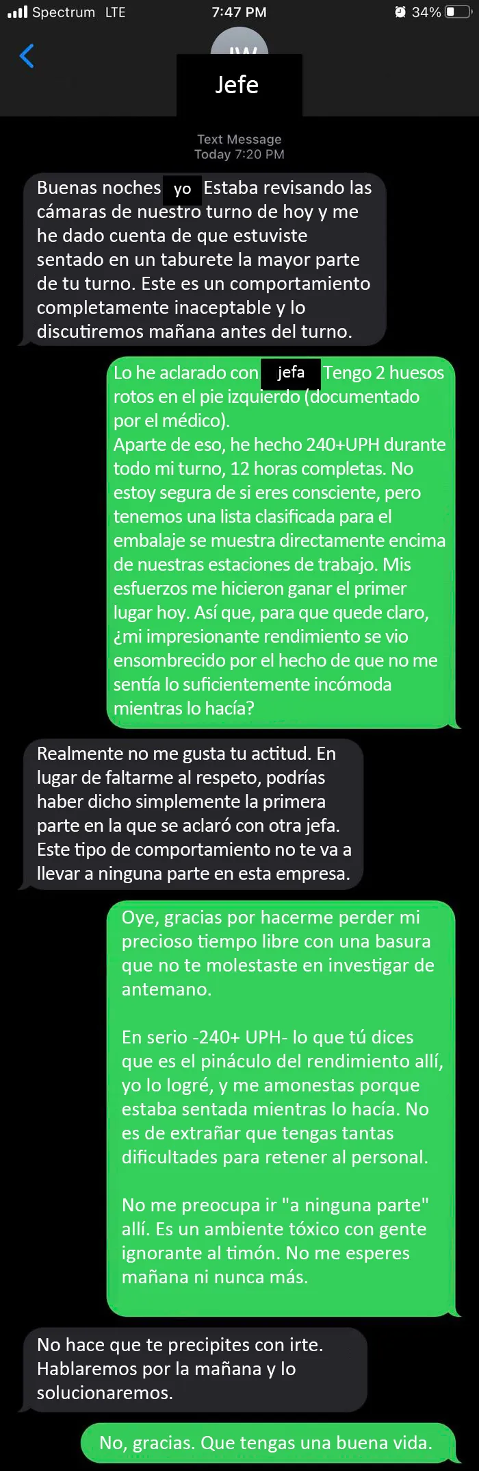 ¡Anoche dejé mi trabajo, fue agradable estar en casa para hacer el desayuno a los niños y llevarlos a la escuela hoy! A buscar una nueva oportunidad, deséenme suerte
