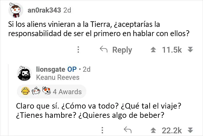 Keanu Reeves se ofreció a responder a los fans y aquí tienes 20 de las mejores preguntas