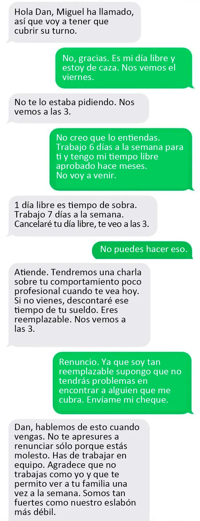 Jefe capullo arrepentido