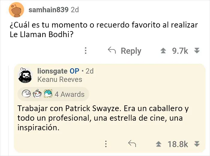 Keanu Reeves se ofreció a responder a los fans y aquí tienes 20 de las mejores preguntas