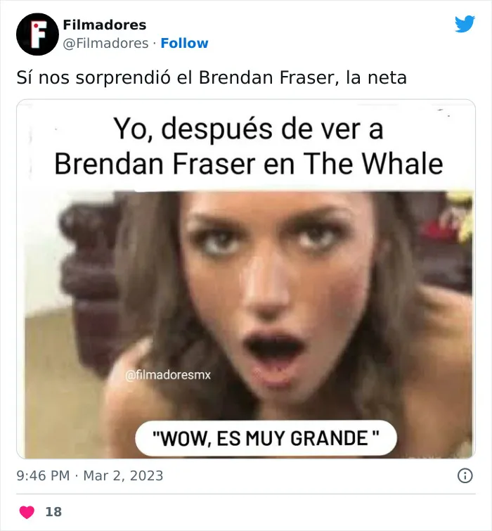 Brendan Fraser gana un Oscar e internet se inunda de emotivos memes y reacciones celebrándolo