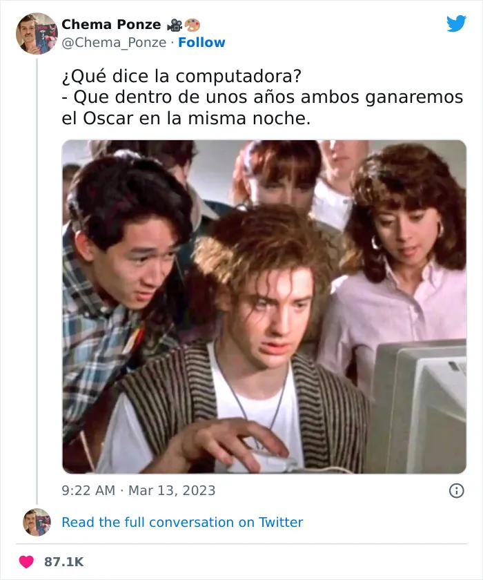 Brendan Fraser gana un Oscar e internet se inunda de emotivos memes y reacciones celebrándolo