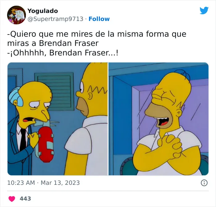 Brendan Fraser gana un Oscar e internet se inunda de emotivos memes y reacciones celebrándolo