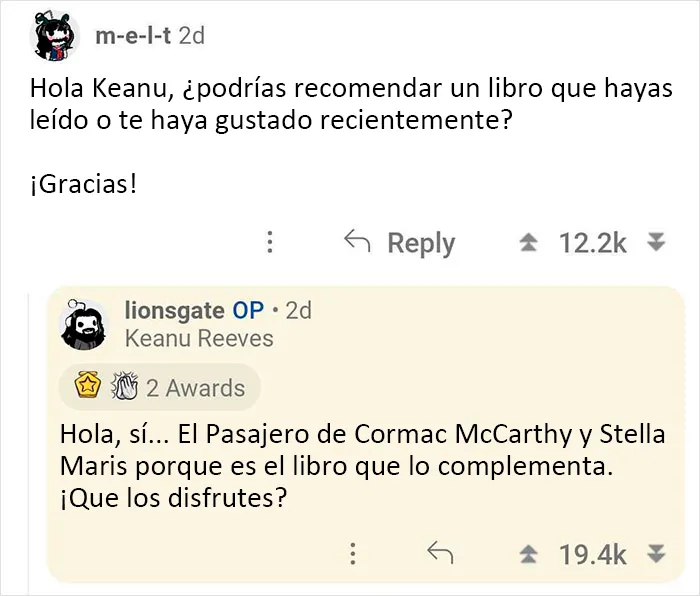 Keanu Reeves se ofreció a responder a los fans y aquí tienes 20 de las mejores preguntas