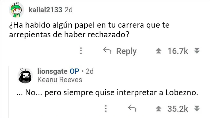 Keanu Reeves se ofreció a responder a los fans y aquí tienes 20 de las mejores preguntas