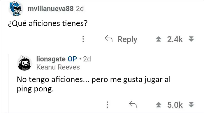 Keanu Reeves se ofreció a responder a los fans y aquí tienes 20 de las mejores preguntas