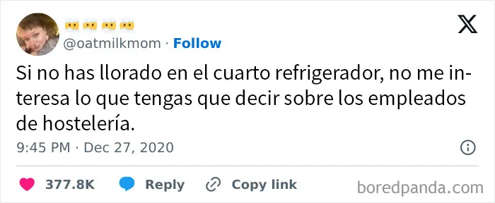 20 Dolorosas publicaciones que resumen la vida de los empleados de hostelería