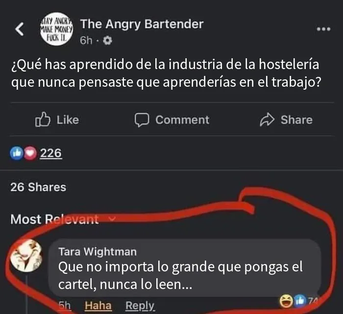 20 Dolorosas publicaciones que resumen la vida de los empleados de hostelería