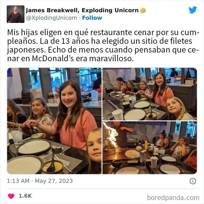Este padre comparte las conversaciones con sus 4 hijas y es imposible no reírse con ellas
