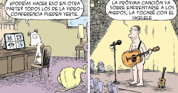 10 Divertidas viñetas mostrando el comportamiento humano, animal y mucho más