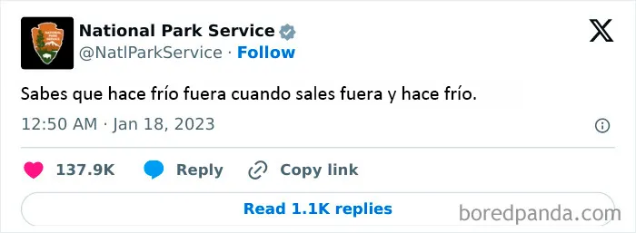 El Servicio de Parques Nacionales de los Estados Unidos tiene la persona perfecta para las redes sociales porque sus tuits son divertidísimos (25 fotos)