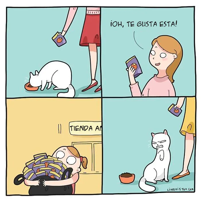 Una artista ilustra cómo es vivir con un gato (30 fotos nuevas)