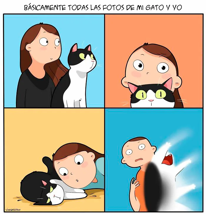 Una artista ilustra cómo es vivir con un gato (30 fotos nuevas)