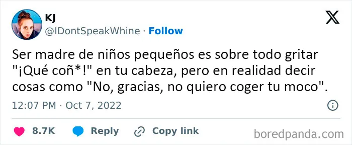 Creo que ser padre implica mucho decir "no te rías, no te rías" o "joder, esta ha sido buena", pero acordándome de poner mi cara de "adulto"