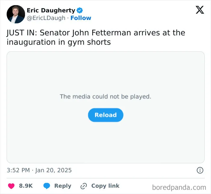 John Fetterman Shows Up In Gym Shorts