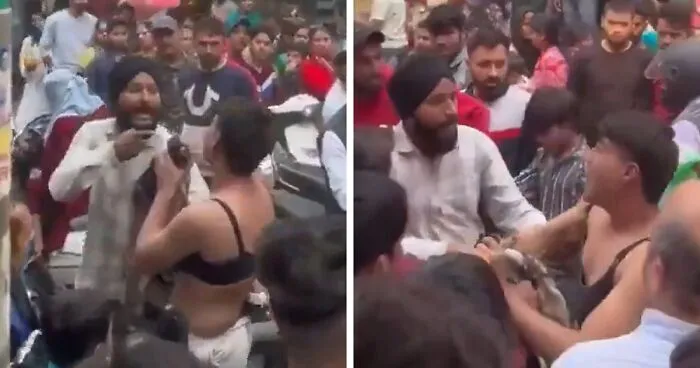 Man Wearing A Bra Thrashed By Crowd For Filming "Obscene Videos" In Market