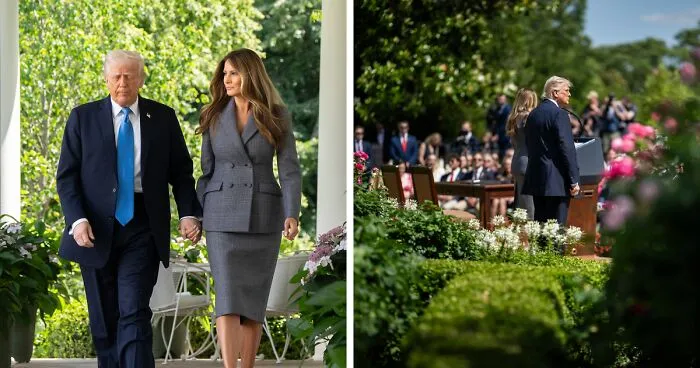 Trump White House Starts Paving Rose Garden 5 Years After Melania’s Much-Debated Makeover