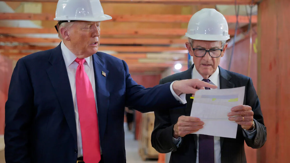 Federal Reserve Chair Jerome Powell Fact-Checks Donald Trump At Construction Visit