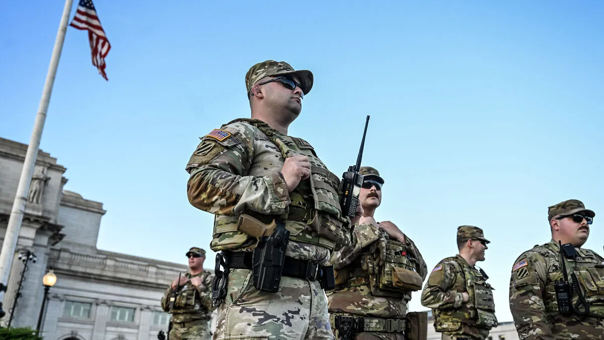 Under Donald Trump’s Washington, D.C. Takeover, National Guard Members Are Now Collecting Trash