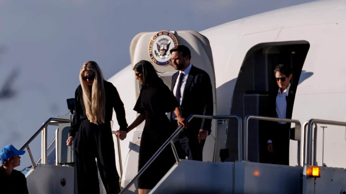 VP JD Vance Transports Charlie Kirk's Casket Home On Air Force Two