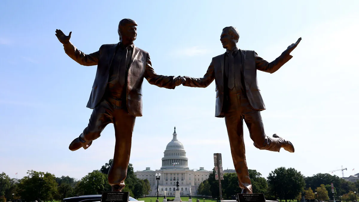 “A Pal Is A Wonderful Thing”: Trump And Epstein Statue Showing Them Holding Hands Appears In D.C.