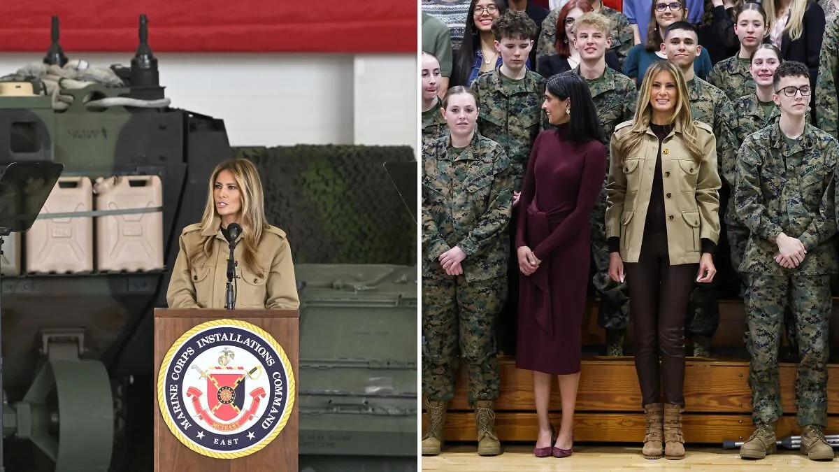 Melania Trump Gives “Dystopian” Address To Troops And Sets Off Fierce Public Backlash