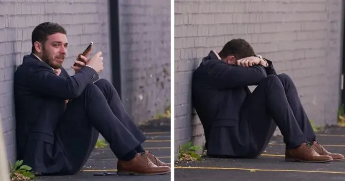 Image Of Man In Tears Goes Viral After He Ran To Follow “Disappeared” Wife At ICE Facility