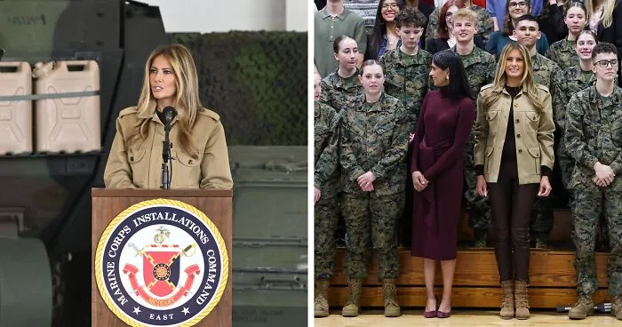 Melania Trump Gives “Dystopian” Address To Troops And Sets Off Fierce Public Backlash